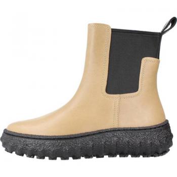 Camper Ground Women's Ankle Boots - Light Beige Smooth Leather Size 36