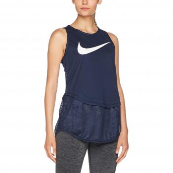 Nike NSW Swsh MSH Camiseta, Mujer, Azul