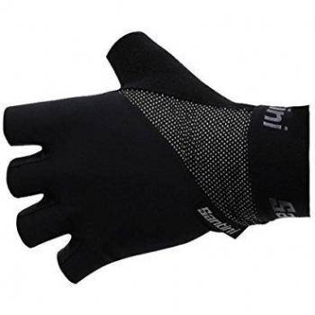 Santini Origine Short Finger Guantes, Hombre, Negro, Medium