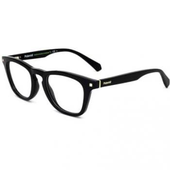 Polaroid Square Women's Black Eyeglasses/Sunglasses, Model 807/21 BLACK, Size One Size, Lens Width 48mm