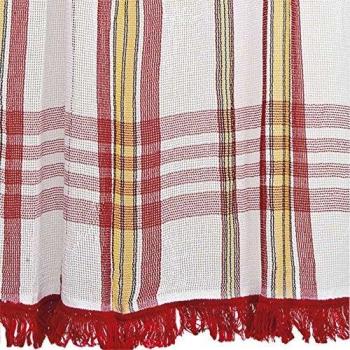 Cortina Marseillais Tejida Roja (225 x 140 cm)