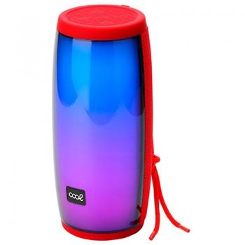 Altavoz Bluetooth RGB 14W Rojo con LED Cool