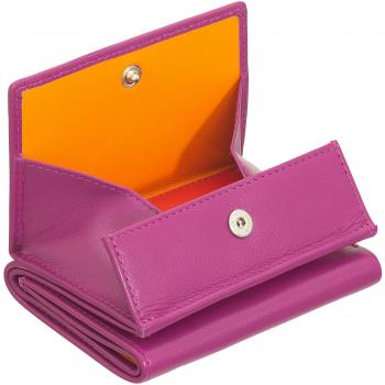 Cartera pequeña de mujer de piel con monedero