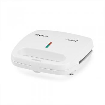 Sandwichera Orbegozo SW4915 Blanco con Asa de Tacto Frío, 800W, Pilotos Luminosos, Base Antideslizante