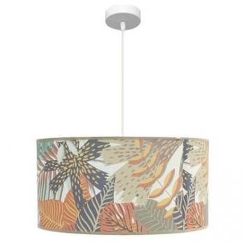 Lámpara de Techo Colgante Etiopía Ø 50 cm 1xE27 Blanca con Estampado