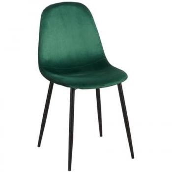 Silla Teok de Comedor Black Terciopelo - Diseño Moderno y Elegante