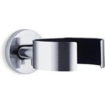 blomus Areo Soporte para Secador de Pelo, con Soporte de Pared, Acero Inoxidable Mate/Plástico, Al 5.5 cm, An 8 cm, Pr 11 cm, 68840