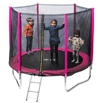 Cama Elástica Infantil 250 cm - Trampolín con Red de Seguridad y Protecciones Laterales para Niños y Niñas, Ideal para Interior y Exterior