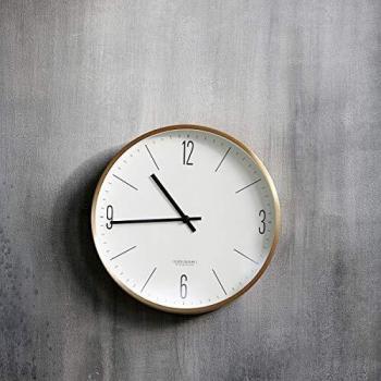 House Doctor Reloj de Pared Couture, Blanco/Dorado, 30 x 30 cm