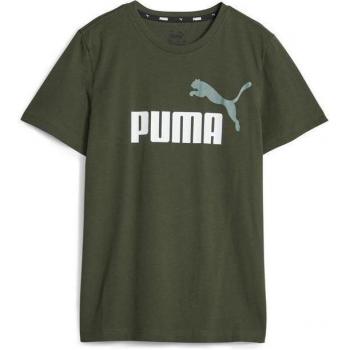 Camiseta Puma Essentials+ 2 Colores Logo Infantil Modelo 586985-30 Verde
