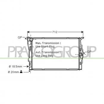 Radiador de refrigeración del motor PRASCO BM024R002 para BMW