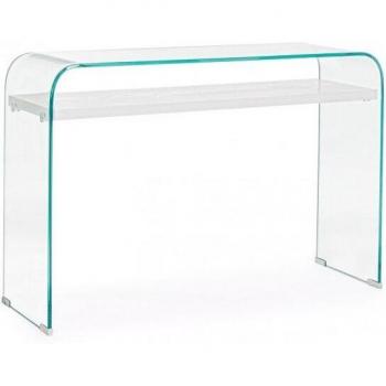 Consola de madera blanca 110x35x75