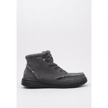 Botines Hey Dude Bradley de Cuero Reciclado Gris Oscuro para Hombre, Talla 43
