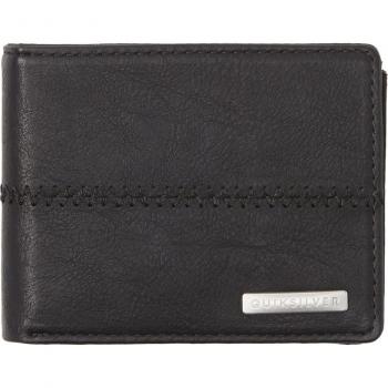 Cartera Quiksilver Negra Piel Stitchy 3M Wllt Kvj0