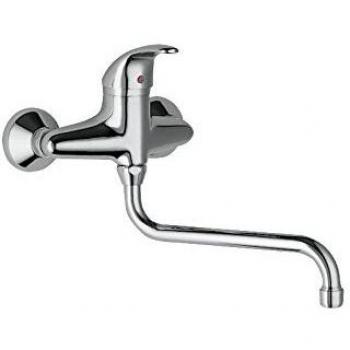 Tres Griferia 172317, Monomando Fregadero de Pared con Maneta, Cromo