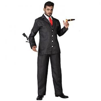 Atosa Disfraz de Padre Tenebroso/Gánster Fantasma para Hombre Adulto XL