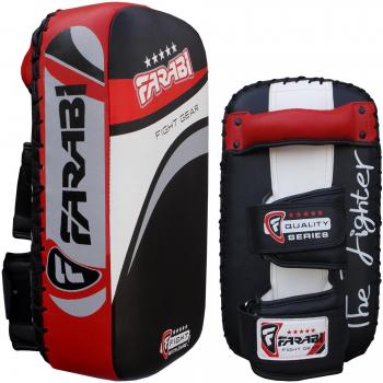 FARABI De Cuero de Vaca tailandesa Pad Huelga Escudo Kick Boxing MMA de Cuero Real de los PNA Calidad, Recomendada para Profesionales 1 x Unidades, una Sola Unidad