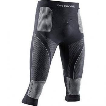 X-Bionic Energy Accumulator 4.0 Pants 3/4 Men Capa De Base Pantalones Funcionales, Hombre, Charcoal/Pearl Grey, 2XL