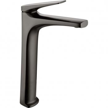 Grifo monomando de lavabo alto Delos Imex, acabado black gun metal, modelo IMEX BDD055-3BGM