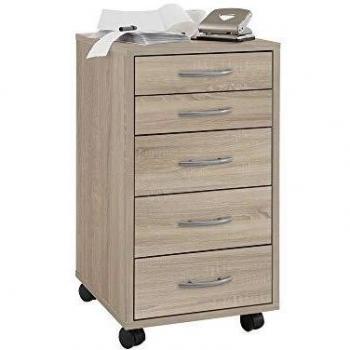 FMD Möbel Freddy Mueble Auxiliar, Roble Rústico, 33x38x63.5 cm