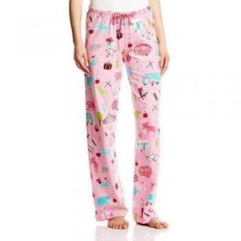 Hatley LBH Ladies PJ Pants - Glamping - Pantalones de pijama para mujer, Rosa, X-Large