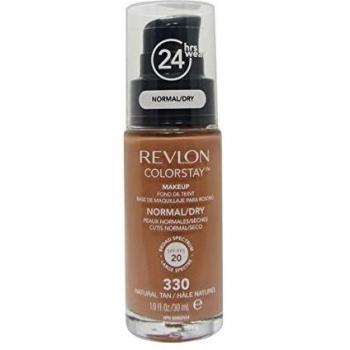 Revlon ColorStay Liquid Foundation Makeup for Normal/Dry Skin SPF 20 With Medium-Full Coverage - 30Ml|330 Natural Tan