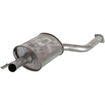 Silenciador central e intermedio ASMET 01.011 características: material de acero inoxidable, diseño de bajo ruido, compatible con varios modelos de vehículos, fácil instalación, durabilidad y resistencia a la corrosión