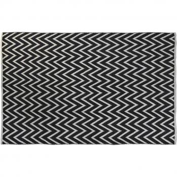 Alfombra Zig-zag Bicolor de Poliéster 160 x 230 x 1 cm