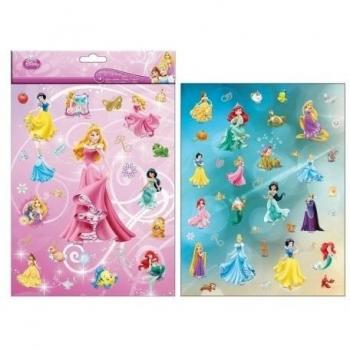 PRINCESAS - Set 2 laminas de pegatinas sticke efecto laser de princesas
