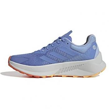 adidas Terrex Soulstride Flow Zapatilla Trail Running Hombre - Azul, Gris, Blue Fusion Impact Naranja, Talla 44 2/3 EU