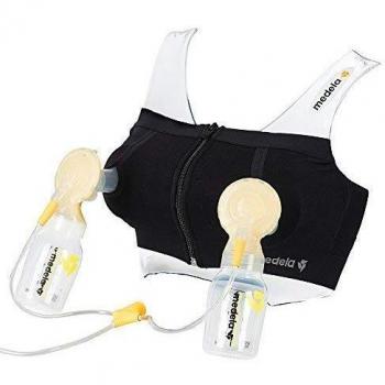 Bustier Medela Easy Expression para extracción de leche, color negro, talla L