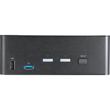 StarTech.com 2 Port Dual Monitor HDMI KVM Switch - 4K 60Hz Ultra HD HDR - Desktop 4K HDMI 2.0 KVM Switch with USB Hub (5Gbps) & USB HID, Audio - Hot