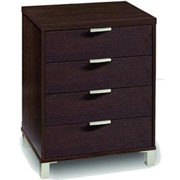 Cajonera Andalucía 1053 Wengué - Cajonera de Madera para Recibidor o Dormitorio con 5 Cajones