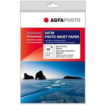 AgfaPhoto AP26020A4S adecuado para Papel fotográfico de inyección de tinta A4 20 Lados 260gr satén