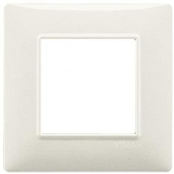 Placa Plana Vimar 2 Módulos Granito Blanco