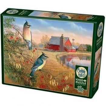 Rompecabezas de 1000 piezas Cedar Waxwings de Sam Timm - Cobble Hill (80189)