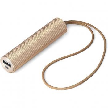 Powerbank Lexon Fine Tube 2 de Aluminio Oro 3000 mAh