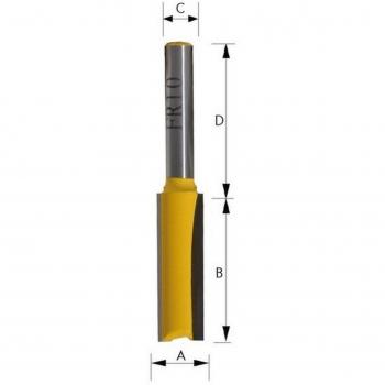 Kivec FR16-8 - Fresa recta 20x19 mm de metal duro para madera mango de 8x33 mm