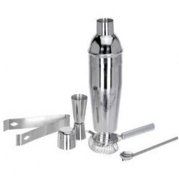 BBTradesales Kit de coctelera Inoxidable, Acero, Plata, 8 cm