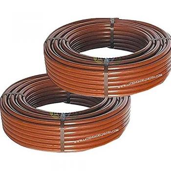 Tubería de Polietileno 16mm 200m Marrón para Riego Agrícola Sin Goteros