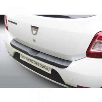 Protector del Parachoques Trasero ABS Compatible con Dacia Sandero Stepway 2012-2020 'Ribbed' Negro