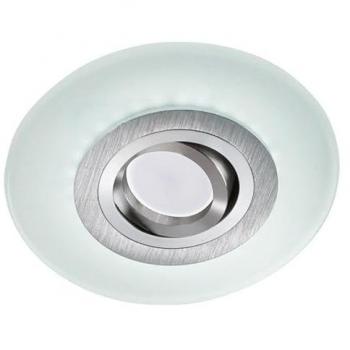 Aro Empotrable LED Redondo Iceberg 2,4W 6000K IP20 Cristal Extraclaro y Aluminio Blanco
