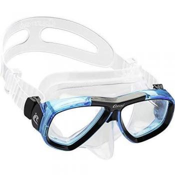 Cressi Tauchmaske Erwachsen Focus Optische Gläser Möglich Gafas de Buceo, Unisex, Transparente/Azul Claro