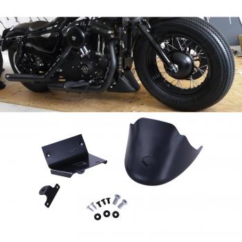 Cozymoon - Guardabarros Protector del Motor de la Motocicleta Material ABS Negro Mate con Tornillos para 2004-2015 Harley Davidson Sportster Custom XL883 XL1200