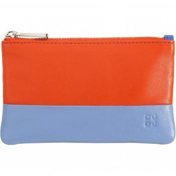 Llavero de piel Dudu con cremallera y bolso de cuero colorido unisex con cremallera tamaño keycase
