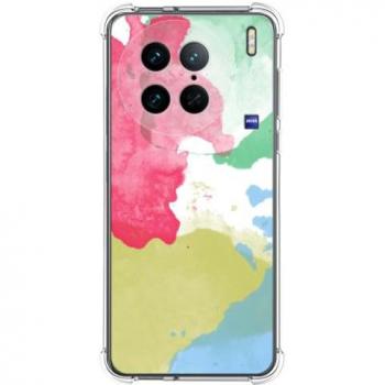 Funda Silicona Antigolpes Acuarela 02 para Vivo X90 Pro 5G con Diseño Artístico