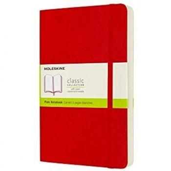 Cuaderno Moleskine Clásico Grande Expandido Tapa Blanda Hojas Lisas Color Rojo Escarlata