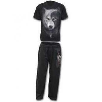 Spiral Wolf Chi Gothic Pajama Set - Black - S to XXL for Men