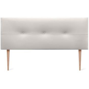 Cabecero Tapizado de Polipiel AQUALINE Pro Blanco Hueso 135x105cm con Patas para Camas 120/135/140