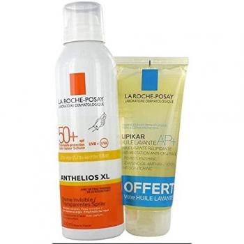 Spray Solar Invisible Anthelios SPF50+ 200ml + Gel Limpiador Lipikar 100ml